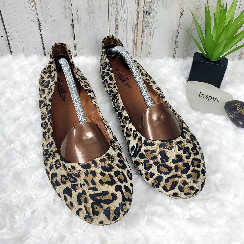 Lucky Brand Leopard Print Ballet Flats Size 9
